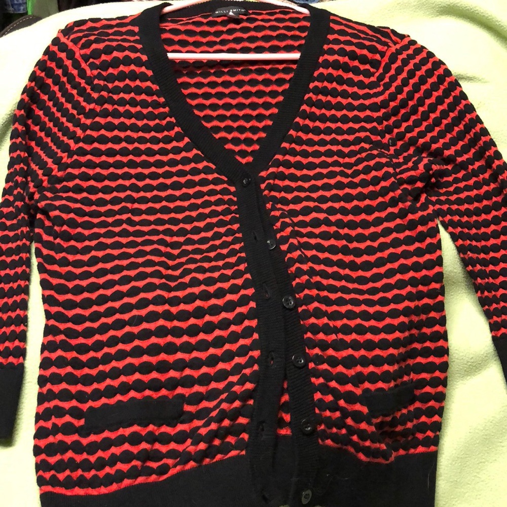 Blue and red sweater